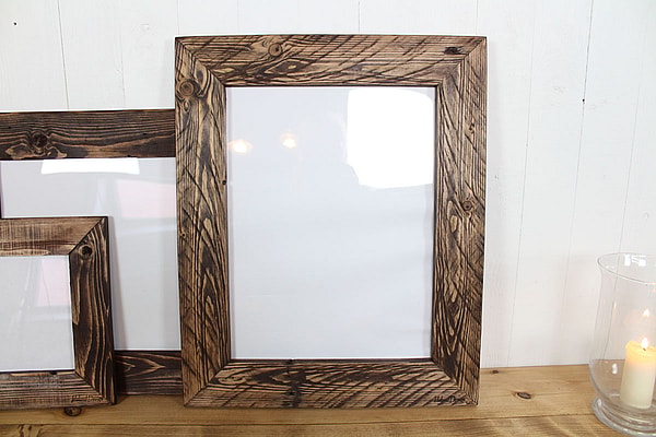 Billedramme træ mørkebrun - 30 x 40 cm.