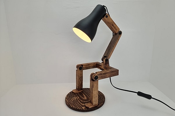 Armløs lampe mand m/ fod - Mørkebrun Bordlampe
