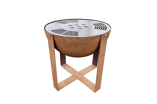 Orlando High BBQ Bålgrill i Cortenstål - byID / Ø70 cm.