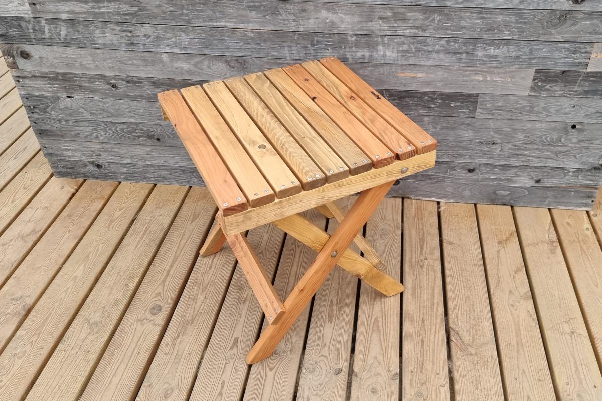 Klapbord til strandstol / havebænk - Lysebrun
