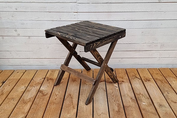 Klapbord til Strandstol / Havebænk - Sort